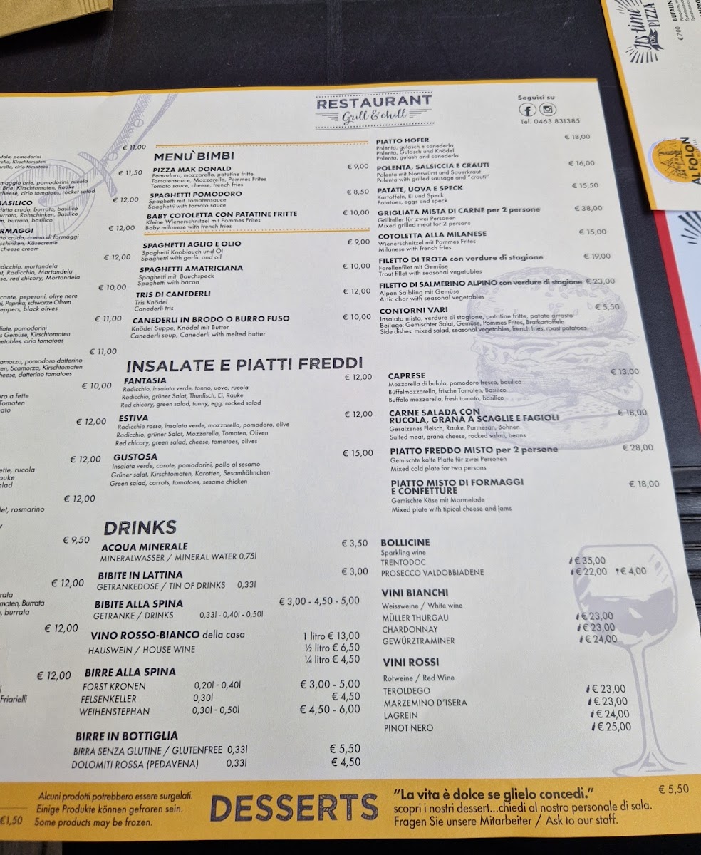 Menu Ristorante Pizzeria Folon-1