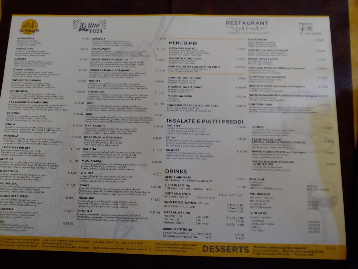 Menu Ristorante Pizzeria Folon-3