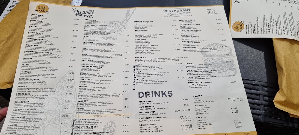 Menu Ristorante Pizzeria Folon-4
