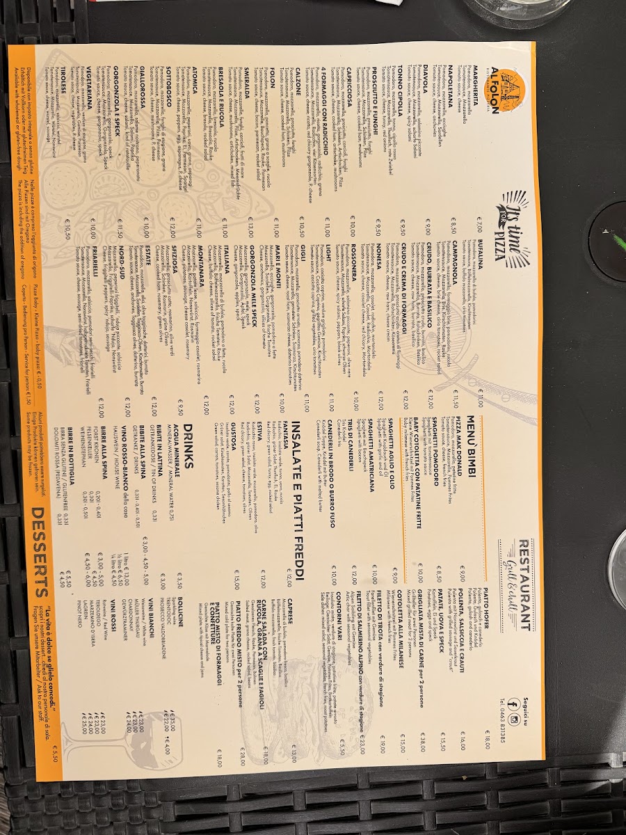 Menu Ristorante Pizzeria Folon-8