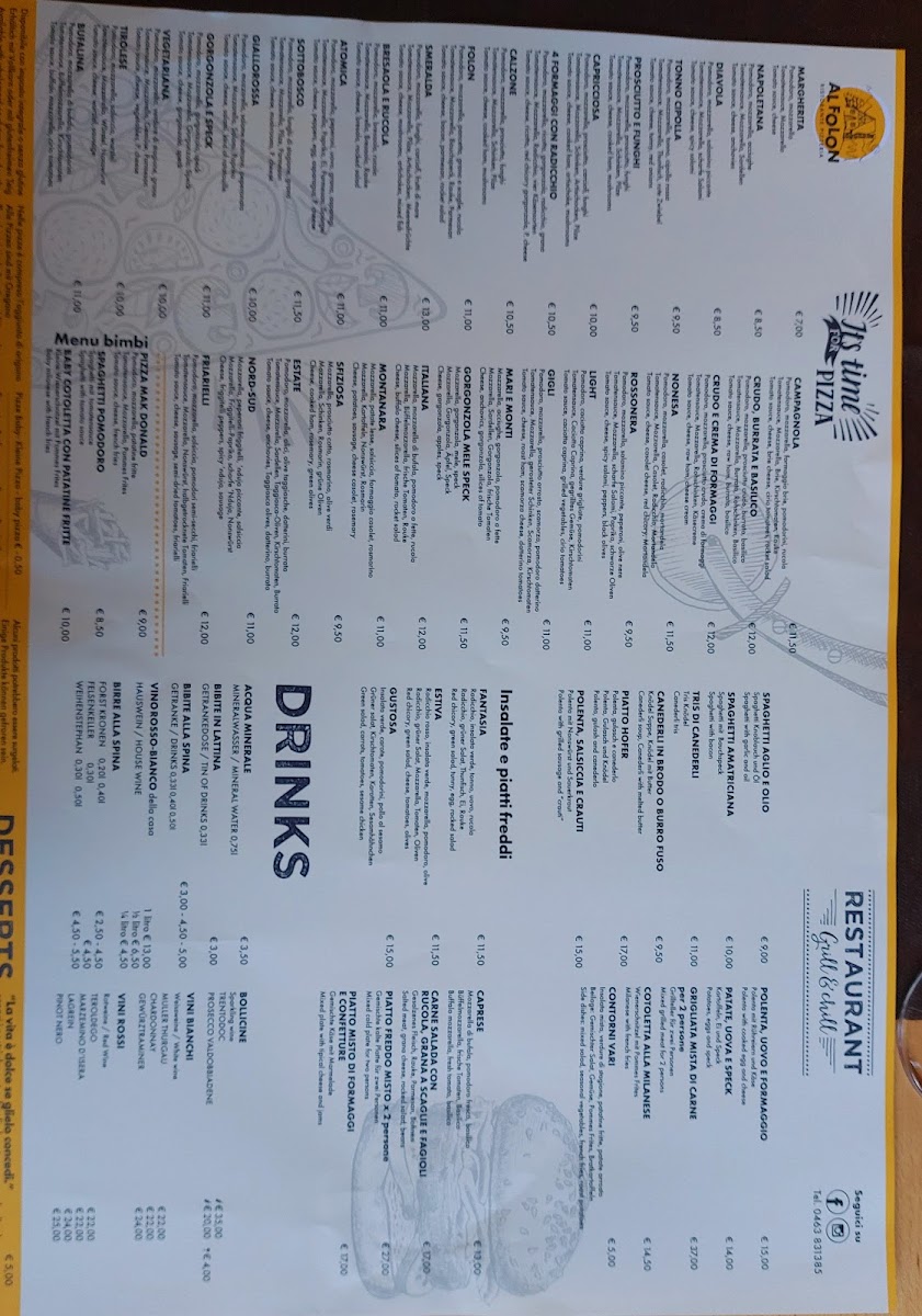 Menu Ristorante Pizzeria Folon-9